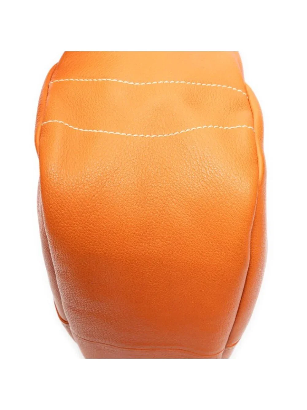 Prada Zip Hobo Orange Calfskin Leather